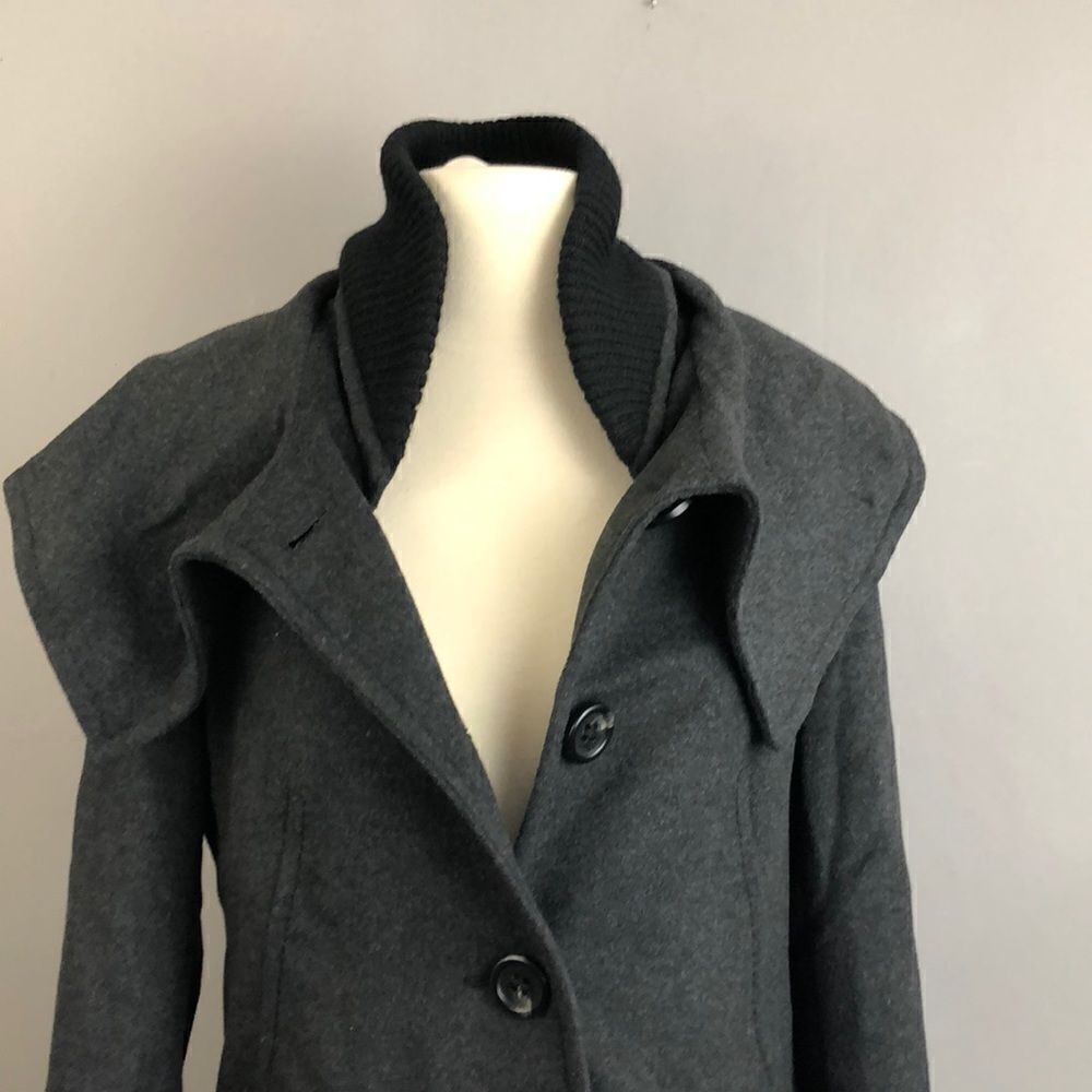 BCBG Grey Wool Coat 
